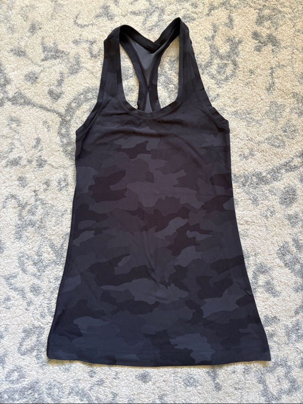Lululemon Black Camo Racerback Tank Top